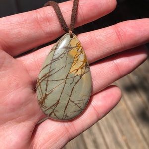 Beautiful Picasso Jasper pendant necklace